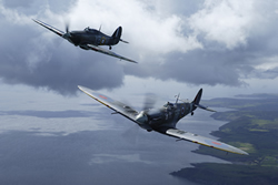Battle of Britain Memorial Flight (BBMF) Mk Vb Spitfire AB910 and Mk IIc LF363 Hurricane